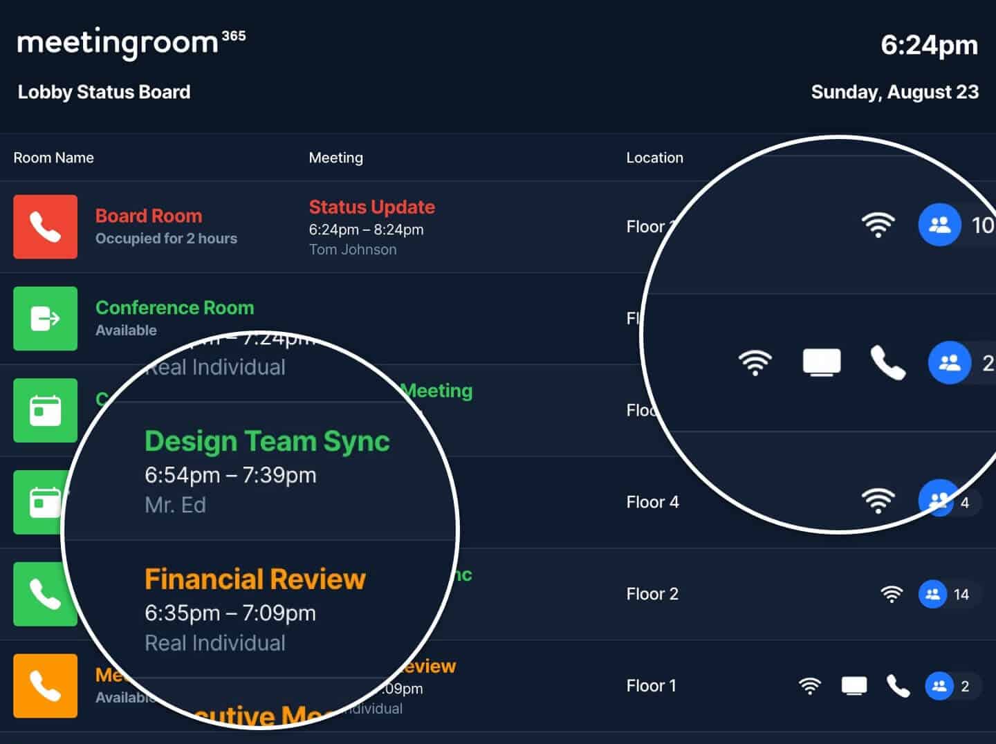 lobby-status-board